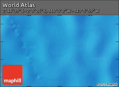 Physical Map of the Area around 2° 27' 3" S, 143° 34' 29" W