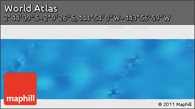 Physical Panoramic Map of the Area around 2° 27' 3" S, 144° 25' 30" W