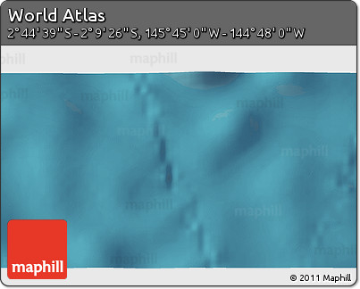 Satellite 3D Map of the Area around 2° 27' 3" S, 145° 16' 30" W
