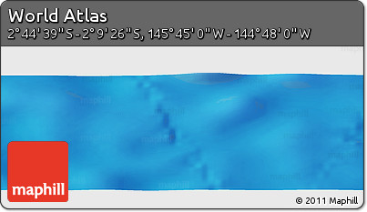 Physical Panoramic Map of the Area around 2° 27' 3" S, 145° 16' 30" W