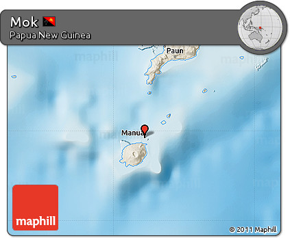 Shaded Relief Map of Mok