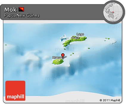 Physical Panoramic Map of Mok