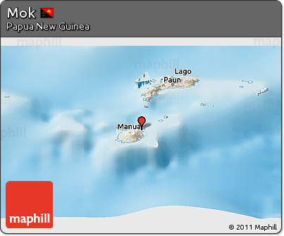 Shaded Relief Panoramic Map of Mok