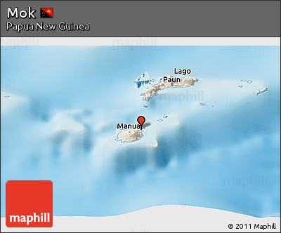 Shaded Relief Panoramic Map of Mok