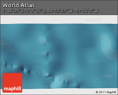 Satellite 3D Map of the Area around 2° 27' 3" S, 14° 22' 30" W