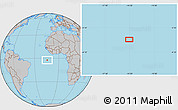 Gray Location Map of the area around 2° 27' 3" S, 14° 22' 30" W