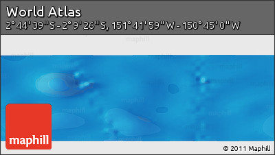 Political Panoramic Map of the Area around 2° 27' 3" S, 151° 13' 29" W