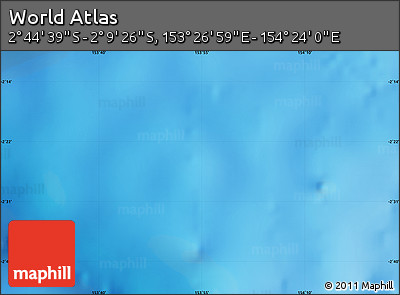 Physical Map of the Area around 2° 27' 3" S, 153° 55' 30" E