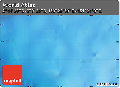 Physical Map of the Area around 2° 27' 3" S, 153° 55' 30" E