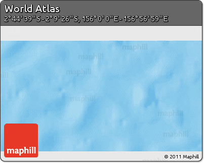 Physical 3D Map of the Area around 2° 27' 3" S, 156° 28' 29" E