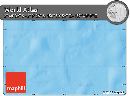 Physical Map of the Area around 2° 27' 3" S, 157° 19' 29" E