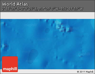 Political 3D Map of the Area around 2° 27' 3" S, 157° 10' 30" W