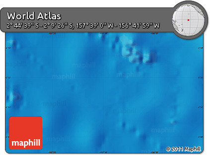Physical Map of the Area around 2° 27' 3" S, 157° 10' 30" W