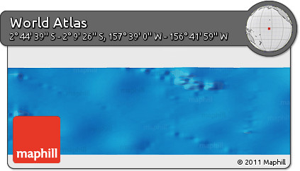Physical Panoramic Map of the Area around 2° 27' 3" S, 157° 10' 30" W