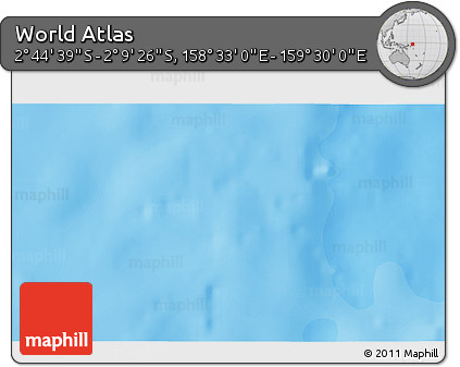 Political 3D Map of the Area around 2° 27' 3" S, 159° 1' 30" E