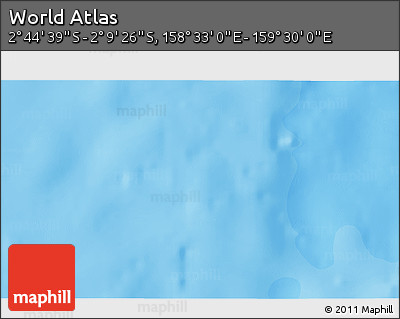 Political 3D Map of the Area around 2° 27' 3" S, 159° 1' 30" E
