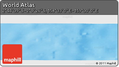 Shaded Relief Panoramic Map of the Area around 2° 27' 3" S, 159° 1' 30" E