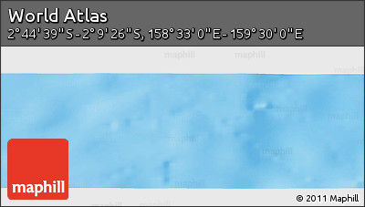 Shaded Relief Panoramic Map of the Area around 2° 27' 3" S, 159° 1' 30" E