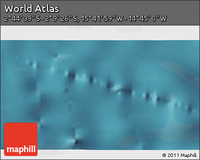 Satellite 3D Map of the Area around 2° 27' 3" S, 15° 13' 29" W