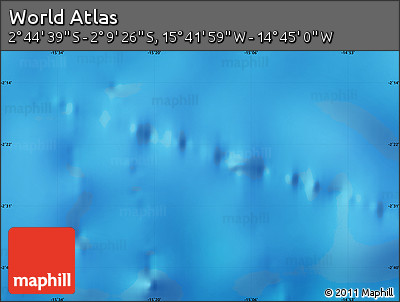 Physical Map of the Area around 2° 27' 3" S, 15° 13' 29" W