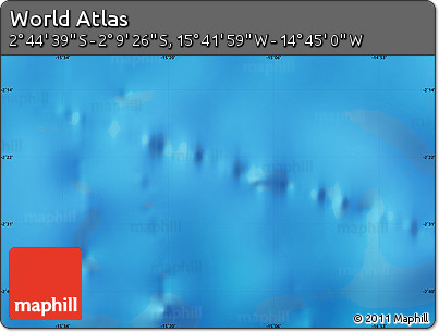 Physical Map of the Area around 2° 27' 3" S, 15° 13' 29" W