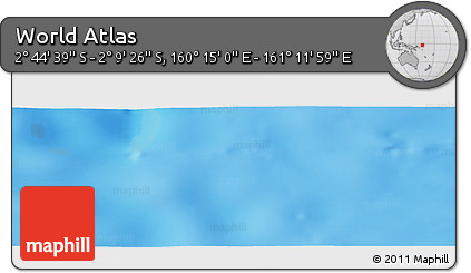 Physical Panoramic Map of the Area around 2° 27' 3" S, 160° 43' 29" E