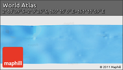 Physical Panoramic Map of the Area around 2° 27' 3" S, 160° 43' 29" E