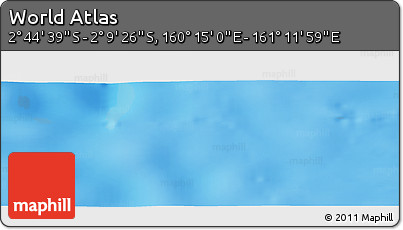 Physical Panoramic Map of the Area around 2° 27' 3" S, 160° 43' 29" E