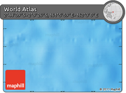Physical Map of the Area around 2° 27' 3" S, 161° 34' 29" E