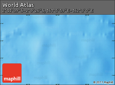 Physical Map of the Area around 2° 27' 3" S, 161° 34' 29" E