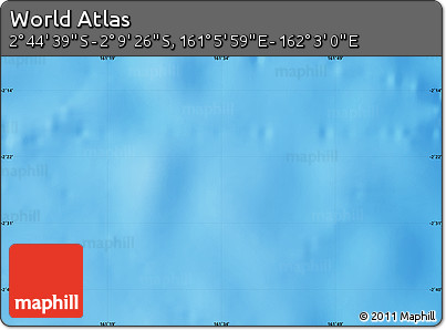 Physical Map of the Area around 2° 27' 3" S, 161° 34' 29" E