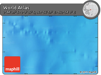 Physical Map of the Area around 2° 27' 3" S, 162° 25' 30" E