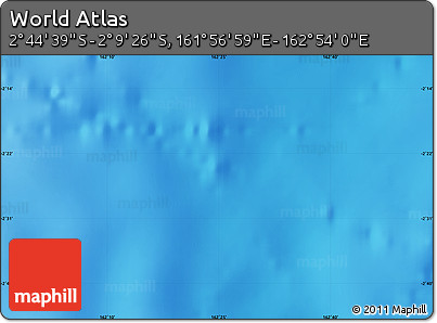 Physical Map of the Area around 2° 27' 3" S, 162° 25' 30" E