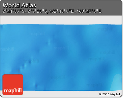 Shaded Relief 3D Map of the Area around 2° 27' 3" S, 163° 16' 30" E