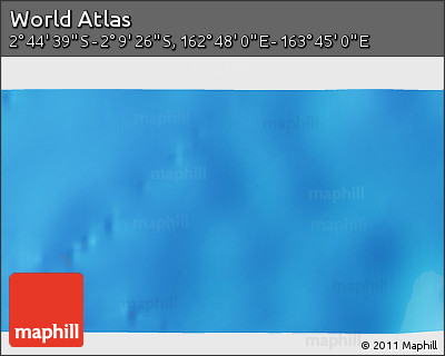 Shaded Relief 3D Map of the Area around 2° 27' 3" S, 163° 16' 30" E