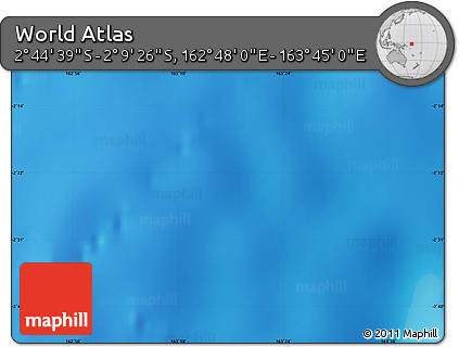 Physical Map of the Area around 2° 27' 3" S, 163° 16' 30" E