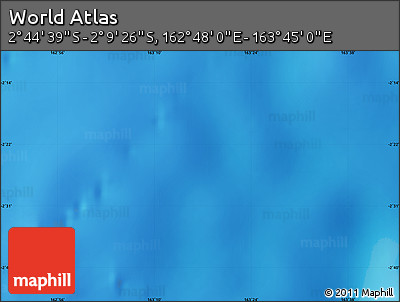 Physical Map of the Area around 2° 27' 3" S, 163° 16' 30" E