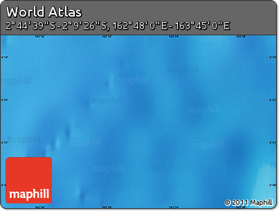 Physical Map of the Area around 2° 27' 3" S, 163° 16' 30" E