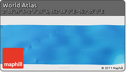 Shaded Relief Panoramic Map of the Area around 2° 27' 3" S, 163° 16' 30" E