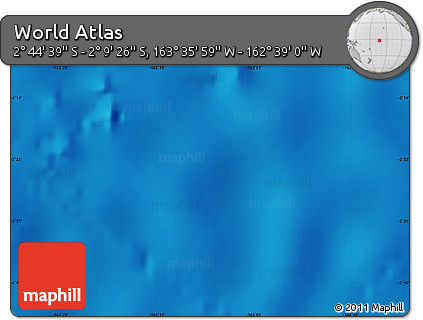 Physical Map of the Area around 2° 27' 3" S, 163° 7' 30" W