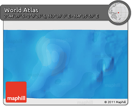 Political 3D Map of the Area around 2° 27' 3" S, 164° 7' 30" E