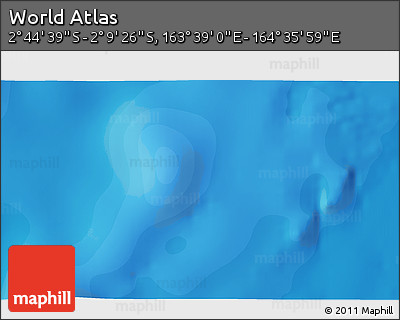 Political 3D Map of the Area around 2° 27' 3" S, 164° 7' 30" E