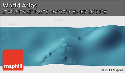 Satellite Panoramic Map of the Area around 2° 27' 3" S, 164° 58' 29" E