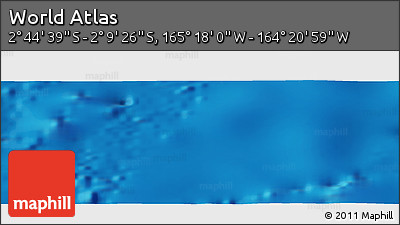 Physical Panoramic Map of the Area around 2° 27' 3" S, 164° 49' 29" W