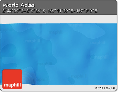 Political 3D Map of the Area around 2° 27' 3" S, 166° 40' 30" E