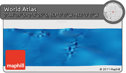 Physical Panoramic Map of the Area around 2° 27' 3" S, 166° 31' 30" W