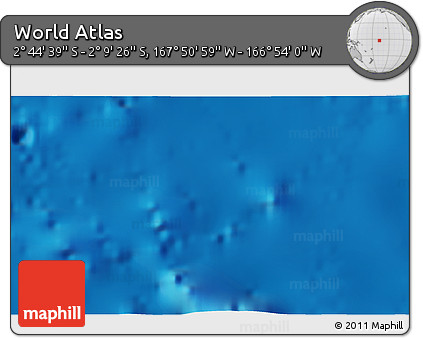 Physical 3D Map of the Area around 2° 27' 3" S, 167° 22' 30" W