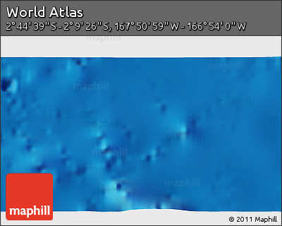 Physical 3D Map of the Area around 2° 27' 3" S, 167° 22' 30" W
