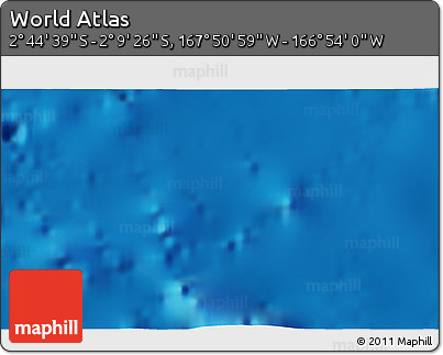 Physical 3D Map of the Area around 2° 27' 3" S, 167° 22' 30" W