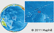 Physical Location Map of the area around 2° 27' 3" S, 167° 22' 30" W